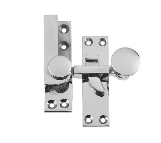 Quadrant Sash Window Fastener, Polished Chrome