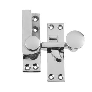 Quadrant Sash Window Fastener, Polished Chrome