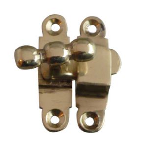 T Handle Window Fastener (40mm), Polished Brass