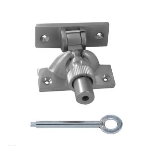 Lockable Brighton Sash Window Fastener, Satin Chrome