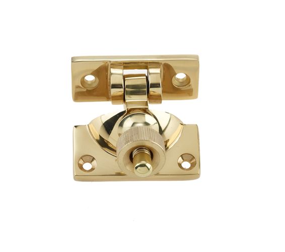 Brighton Sash Window Fastener, Polished Brass