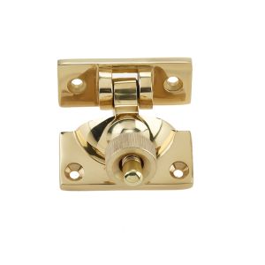 Brighton Sash Window Fastener, Polished Brass