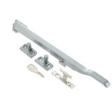 Lockable Casement Window Stay (10"), Satin Chrome