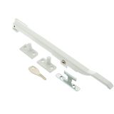 Lockable Casement Window Stay (10"), White