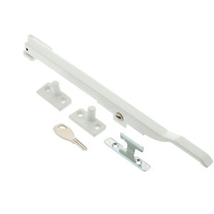 Lockable Casement Window Stay (10″), White