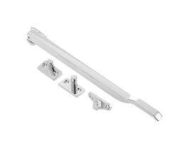 Non-Lockable Casement Window Stay (10"), Polished Chrome