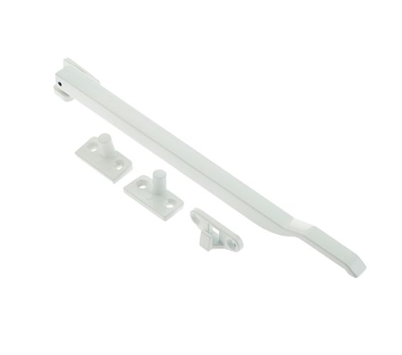 Non-Lockable Casement Window Stay (10″), White