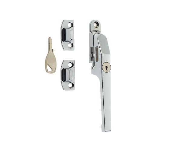 Lockable Window Fastener (124mm), Polished Chrome