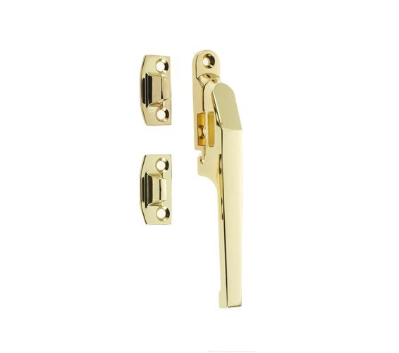 Non-Lockable Window Fastener (124mm), Polished Brass