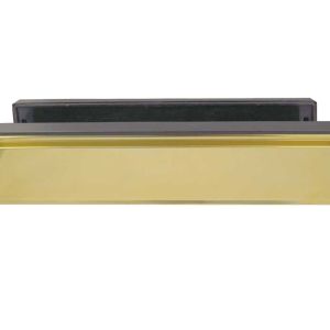 Telescopic PVCu Sleeved Letterplate (295mm x 71mm), Gold Anodised