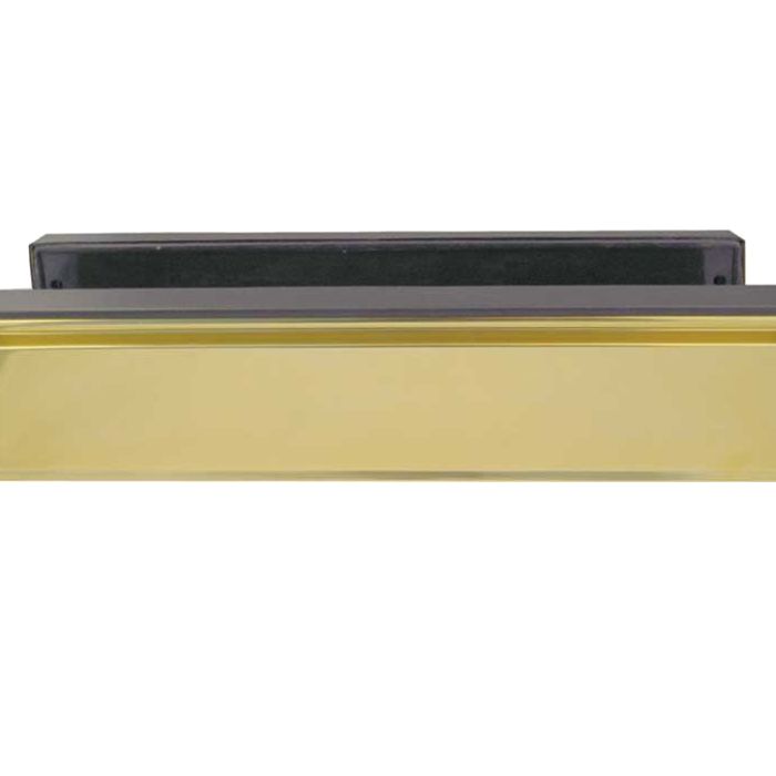 Telescopic PVCu Sleeved Letterplate (295mm x 71mm), Gold Anodised