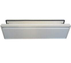 Telescopic PVCu Sleeved Letterplate (295mm x 71mm), White