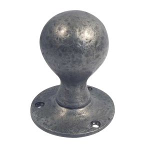 Ball Shape Mortice Door Knobs, Pewter Finish (Sold In Pairs)