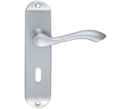 Project Range Arundel Door Handles On Backplate, Satin Chrome (sold in pairs)