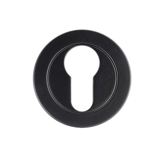 Euro Profile Escutcheons, Powder Coated Black