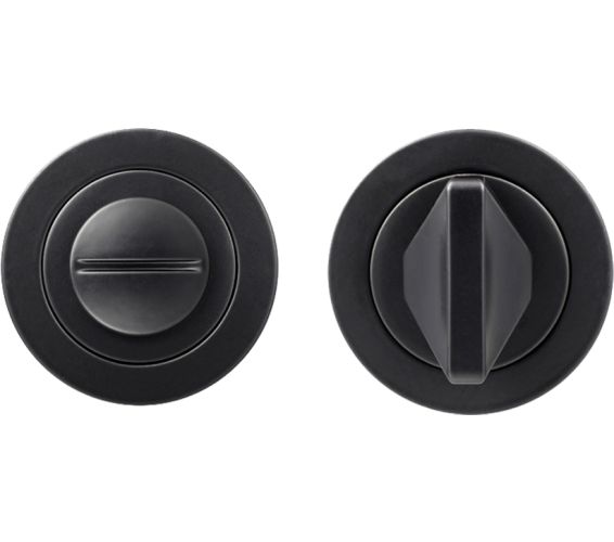 Bathroom Turn & Release, Powder Coated Black