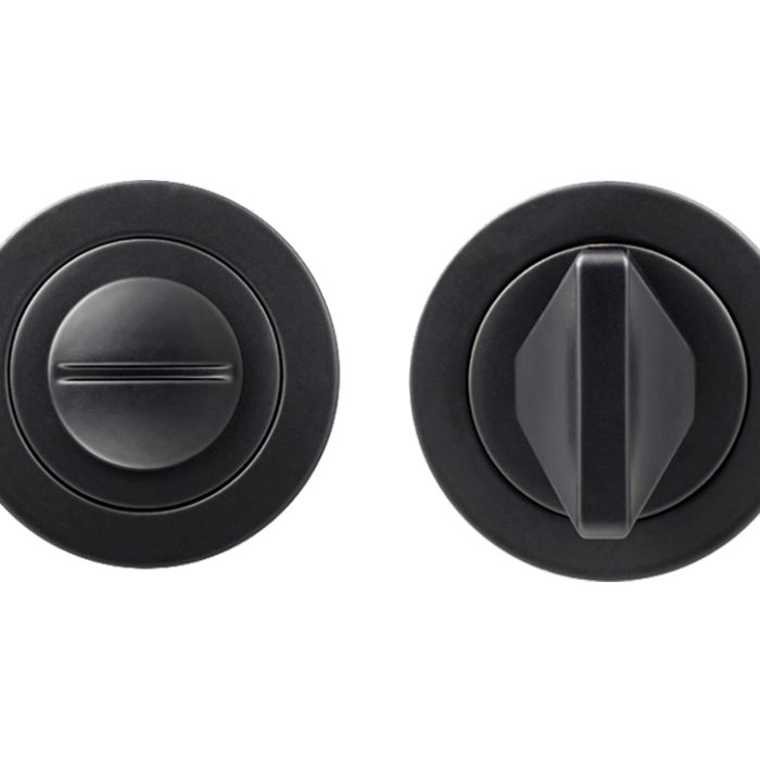 Bathroom Turn & Release, Powder Coated Black
