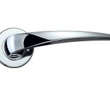 Cygnus Lever On Round Rose, Polished Chrome (sold in pairs)