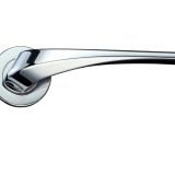 Aries Lever On Round Rose, Polished Chrome (sold in pairs)