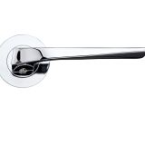 Lyra Lever On Round Rose, Polished Chrome (sold in pairs)