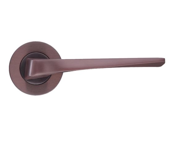Lyra Lever On Round Rose, Electro Coated Bronze  (sold in pairs)