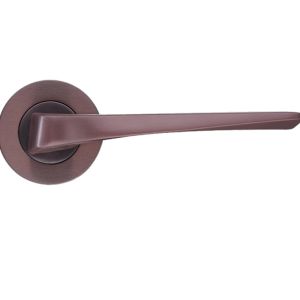 Lyra Lever On Round Rose, Electro Coated Bronze  (sold in pairs)