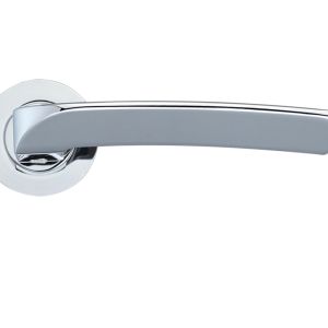 Aquila Lever On Round Rose, Polished Chrome (sold in pairs)