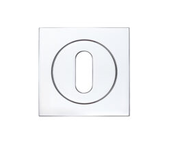 Square Standard Profile Escutcheon, Polished Chrome