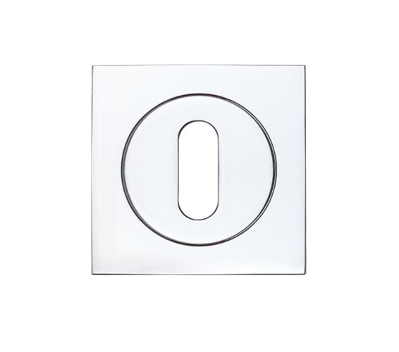 Square Standard Profile Escutcheon, Polished Chrome