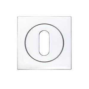 Square Standard Profile Escutcheon, Polished Chrome