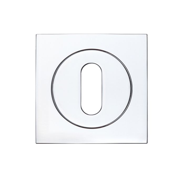 Square Standard Profile Escutcheon, Polished Chrome