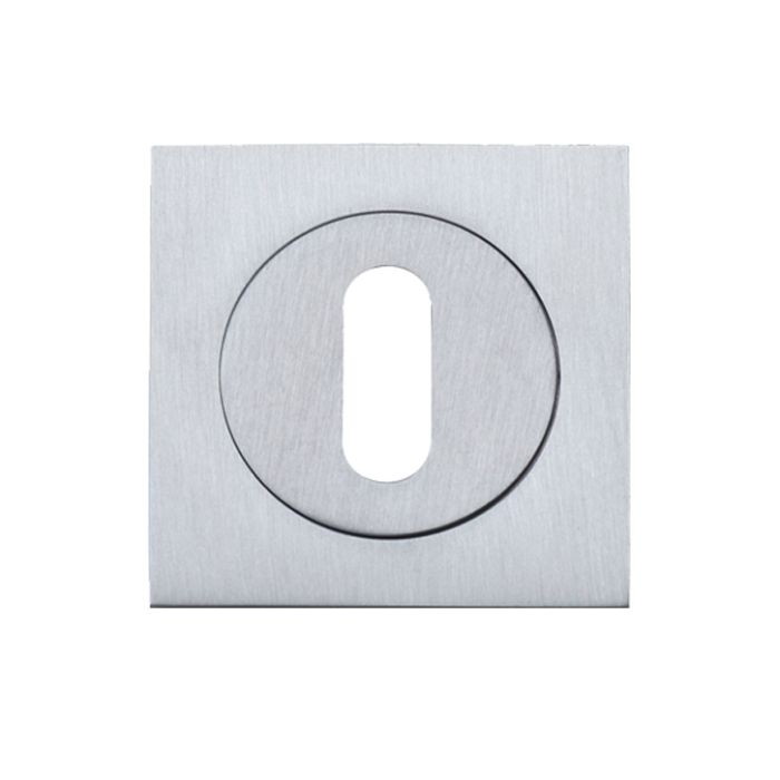 Square Standard Profile Escutcheon, Satin Chrome  (sold in singles)