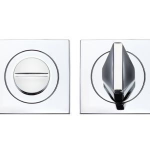 Square Bathroom Turn & Release, Polished Chrome
