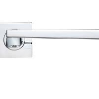Lupus Lever On Square Rose, Polished Chrome (sold in pairs)