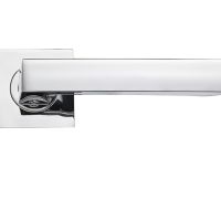 Mensa Lever On Square Rose, Polished Chrome (sold in pairs)