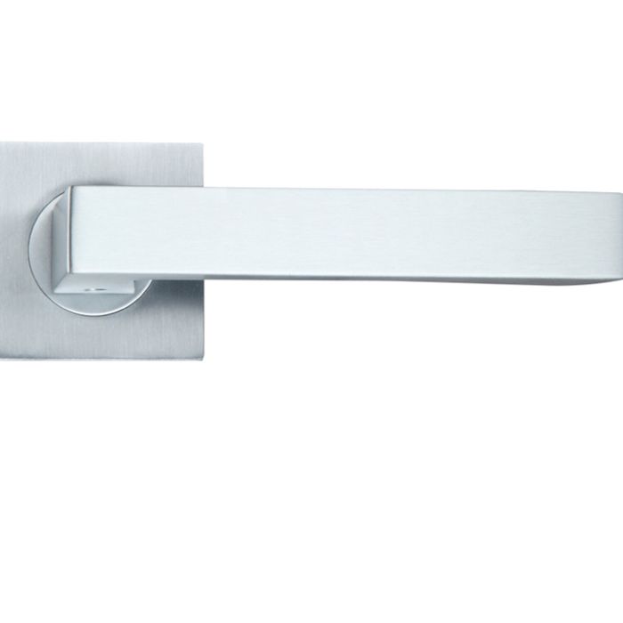 Mensa Lever On Square Rose, Satin Chrome (sold in pairs)