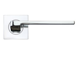 Maia Lever On Square Rose, Polished Chrome (sold in pairs)