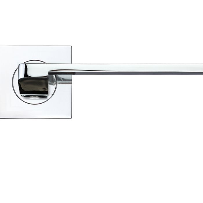 Maia Lever On Square Rose, Polished Chrome (sold in pairs)