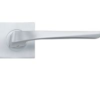 Lyra Lever On Square Rose, Satin Chrome (sold in pairs)