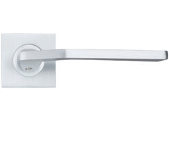 Auriga Lever On Square Rose, Satin Chrome (sold in pairs)