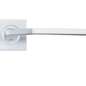 Auriga Lever On Square Rose, Satin Chrome (sold in pairs)