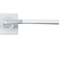 Auriga Lever On Square Rose, Satin Chrome (sold in pairs)