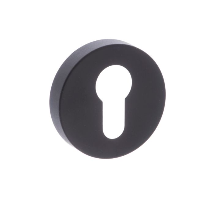 Atlantic Status Euro Profile Escutcheons, Matt Black Finish (Sold in Singles)