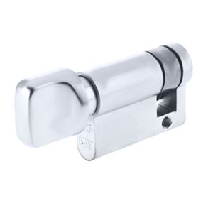 Precision Euro Profile Single Body Cylinder Turn Only, Polished Chrome