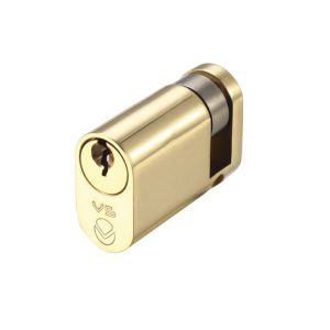 Precision Oval Profile 5 Pin Single Cylinders (40mm OR 45mm), Polished Brass