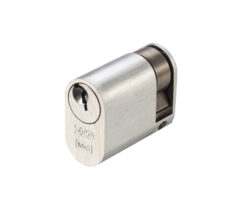 Precision Oval Profile 5 Pin Single Cylinders (40mm OR 45mm), Satin Chrome