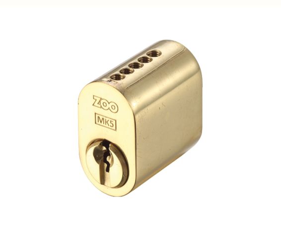 Precision 31mm Scandinavian Oval Cylinder (Outer), Polished Brass