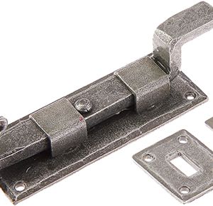 Jedo Collection Valley Forge Necked Shepherds Crook Bolt (102mm OR 152mm), Pewter Patina