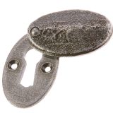 Jedo Collection Valley Forge Covered Standard Profile Escutcheon (50mm x 31mm), Pewter Patina