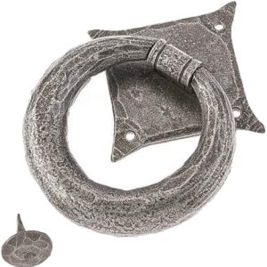 Jedo Collection Valley Forge Ring Style Door Knocker (165mm x 114mm), Pewter Patina